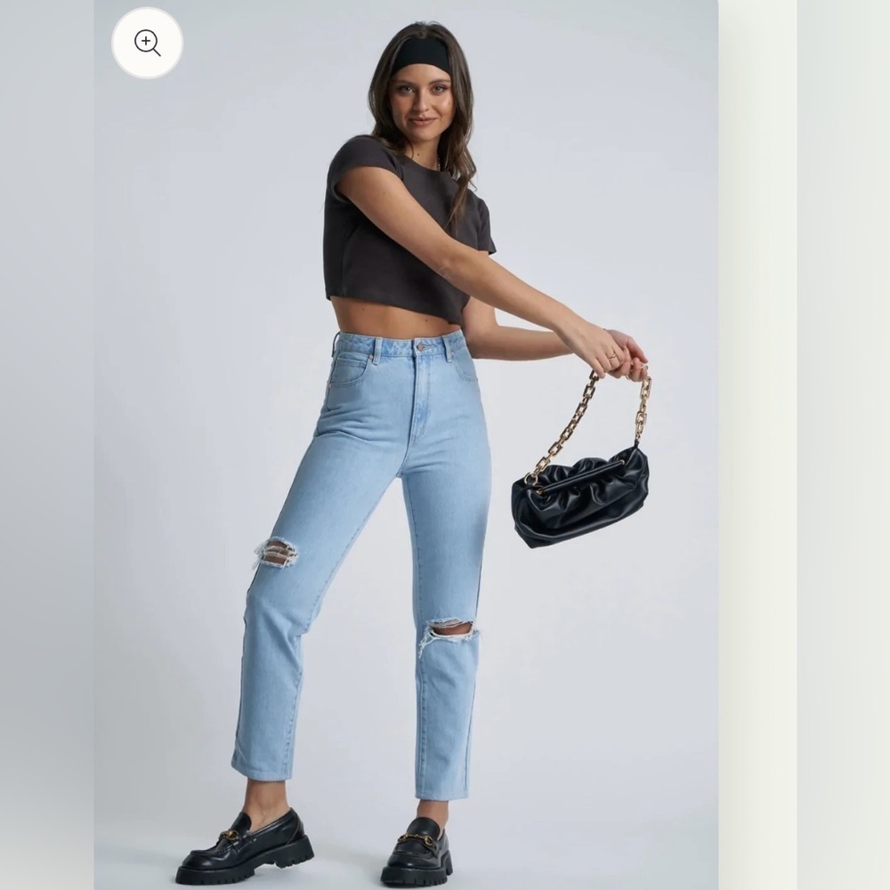 ABRAND 94 High Slim 'Daisy Blue' NWT size 25 - Picture 1 of 5